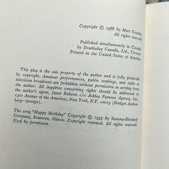 Vintage The Boys in the Band Mart Crowley Hardback Book Play Queer History 1968 - Picture 6 of 8